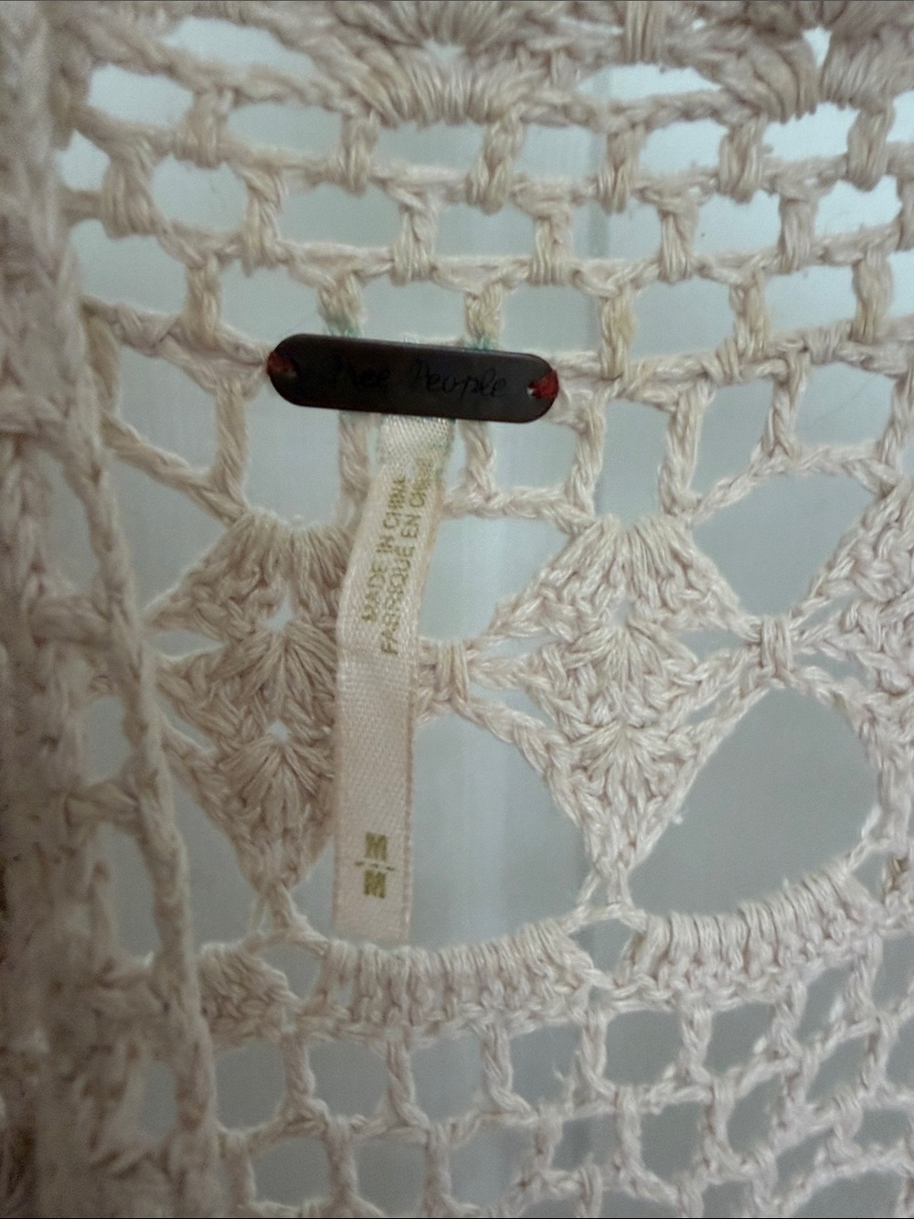 Free People Crochet Duster Cardigan - Taupe - Picture 2 of 3